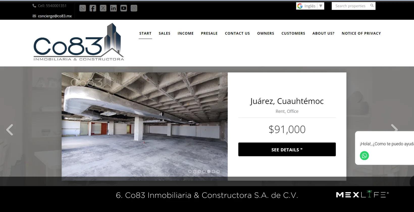 Co83 Inmobiliaria & Constructora S.A. de C.V.