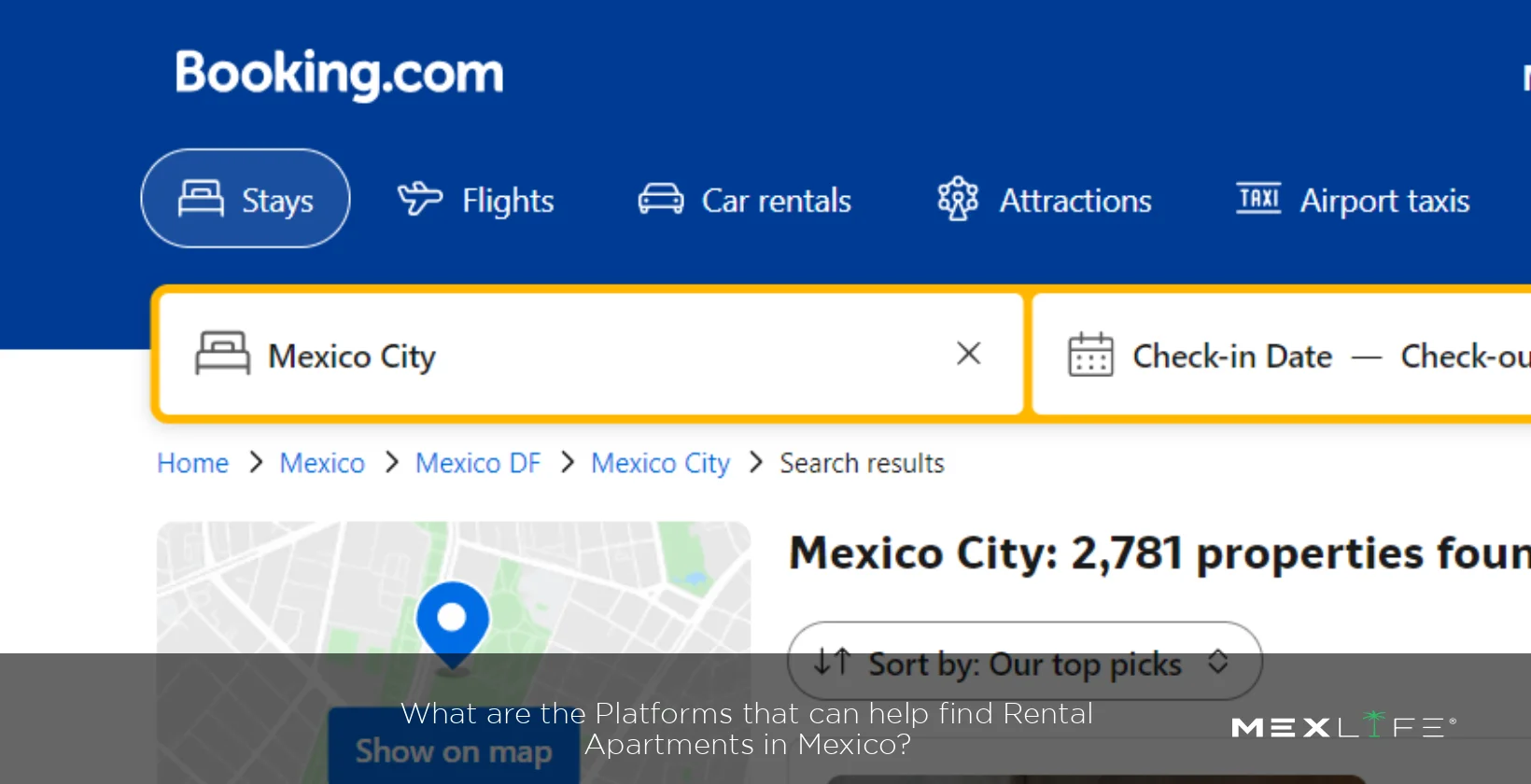 Platforms for finding rental apartments in Mexico